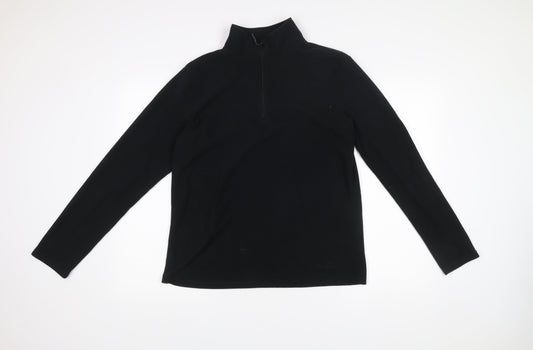 Peter Storm Womens Black Size 16 Fleece 1/2 Zip Jacket Outdoor Hiking