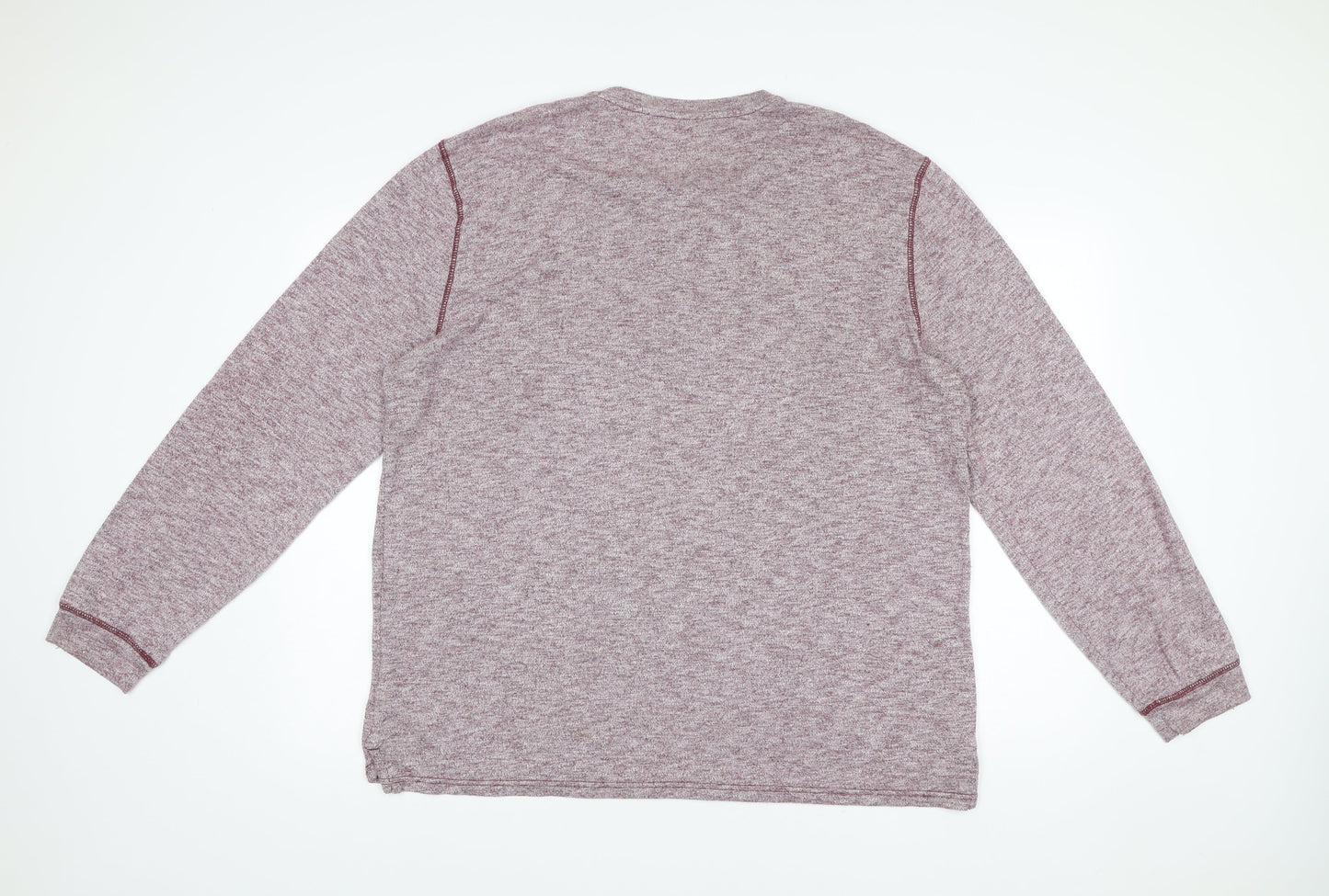 GAP Men’s XL Purple Long Sleeve Henley Cotton Blend Casual Shirt