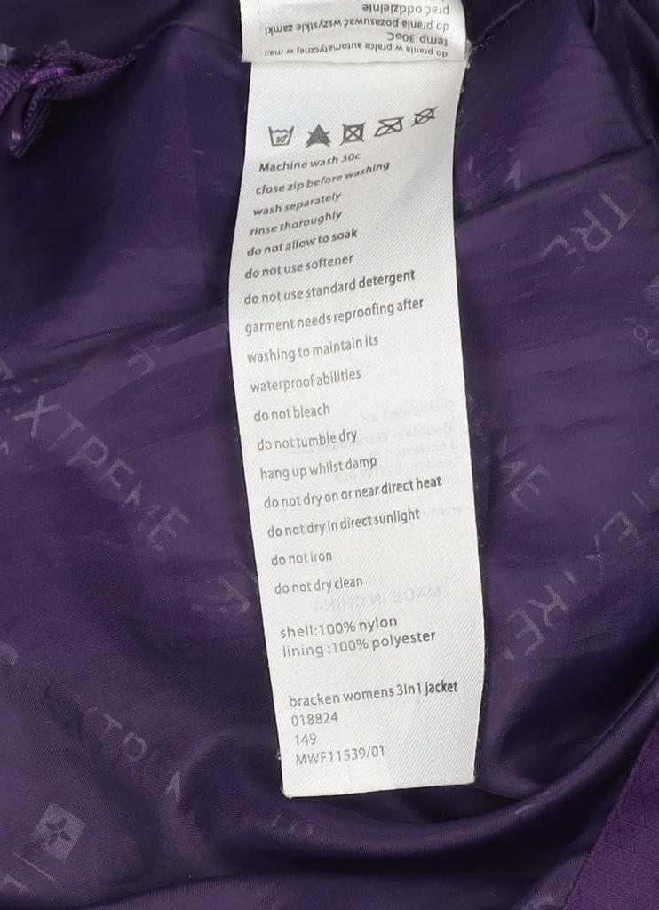 Mountain Warehouse Women's Purple 3-in-1 Waterproof Jacket UK 14