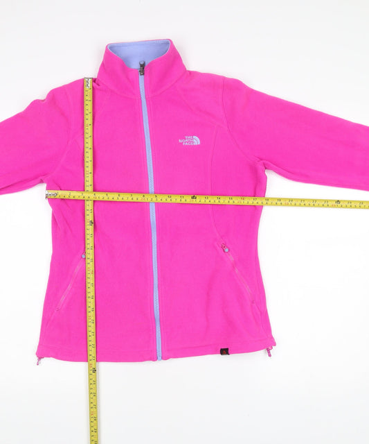The North Face Womens Pink Fleece Full Zip Jacket Size M Regular