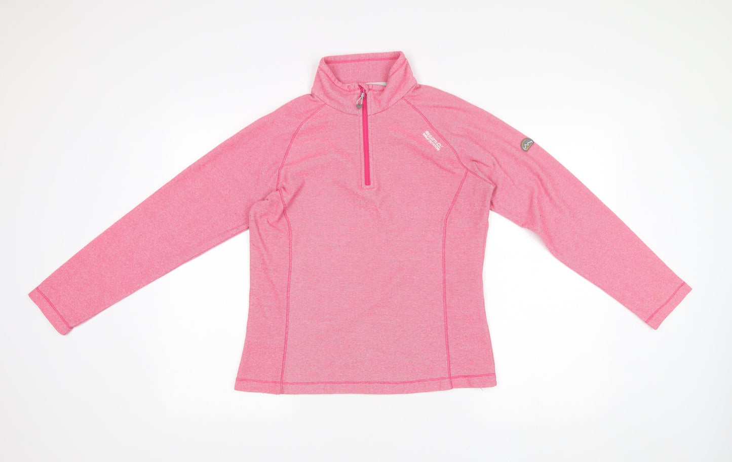 Regatta Womens Pink Size 10 Quarter Zip Lightweight Fleece Jacket