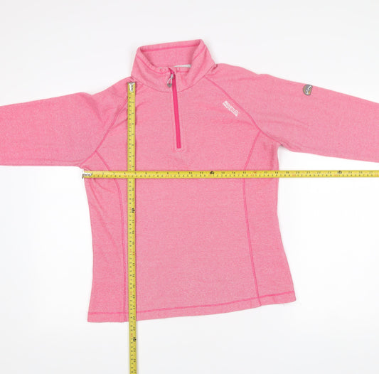 Regatta Womens Pink Size 10 Quarter Zip Lightweight Fleece Jacket