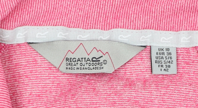 Regatta Womens Pink Size 10 Quarter Zip Lightweight Fleece Jacket