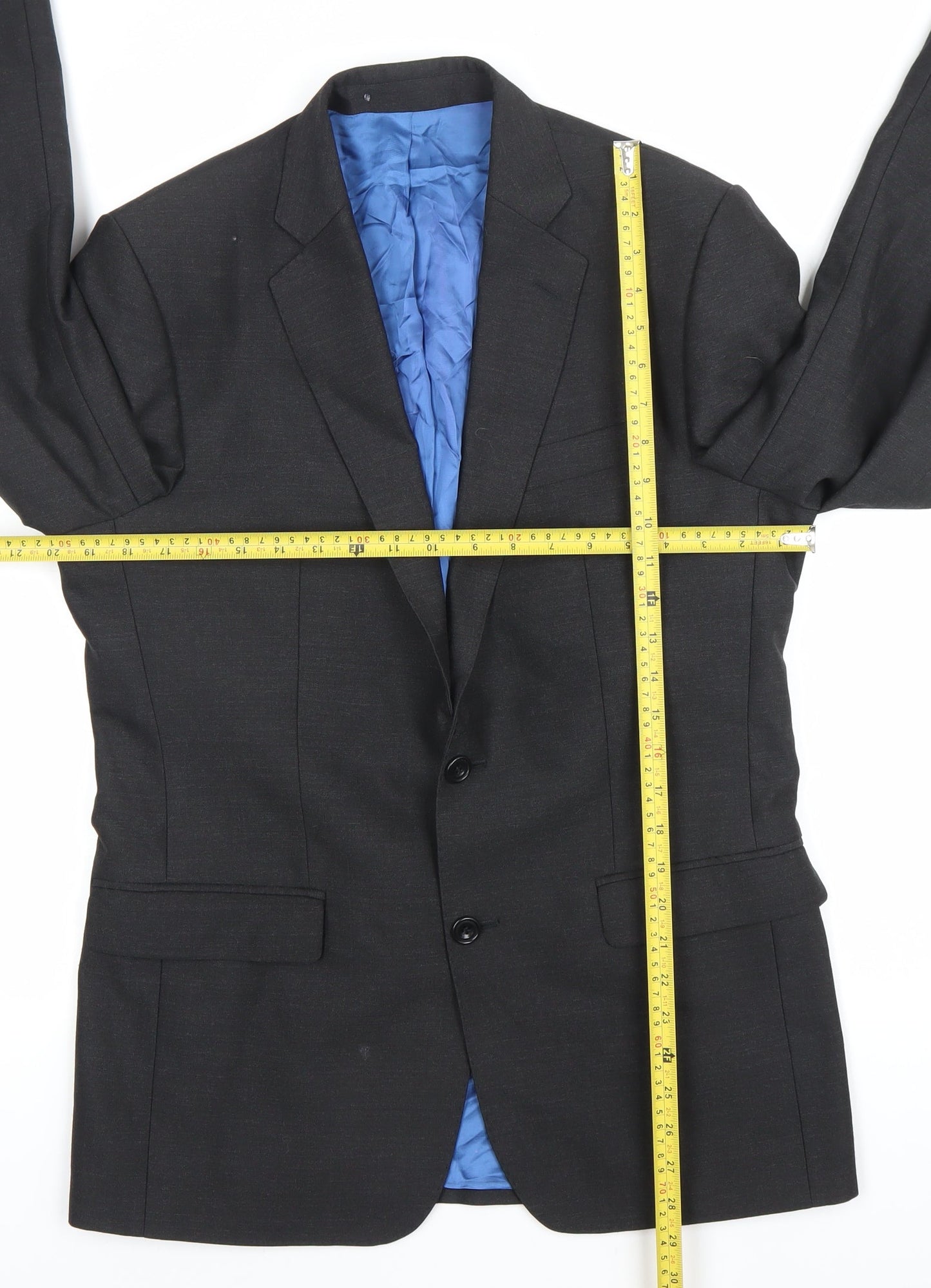 Magee Men’s Grey 38R Wool Blend Regular Fit Suit Jacket