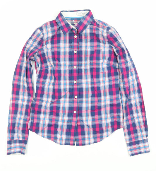 Jack Wills Womens Multicoloured Check Cotton Button-Up Shirt Size 10