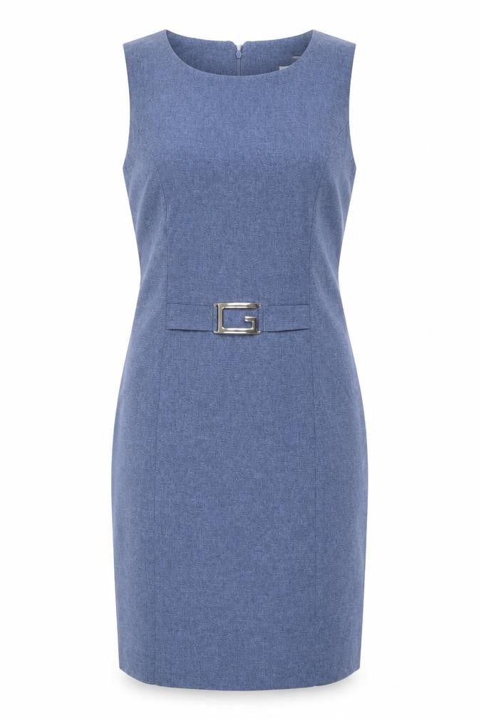 Lavande Women’s Blue Size 8 Sleeveless Sheath Knee Length Dress