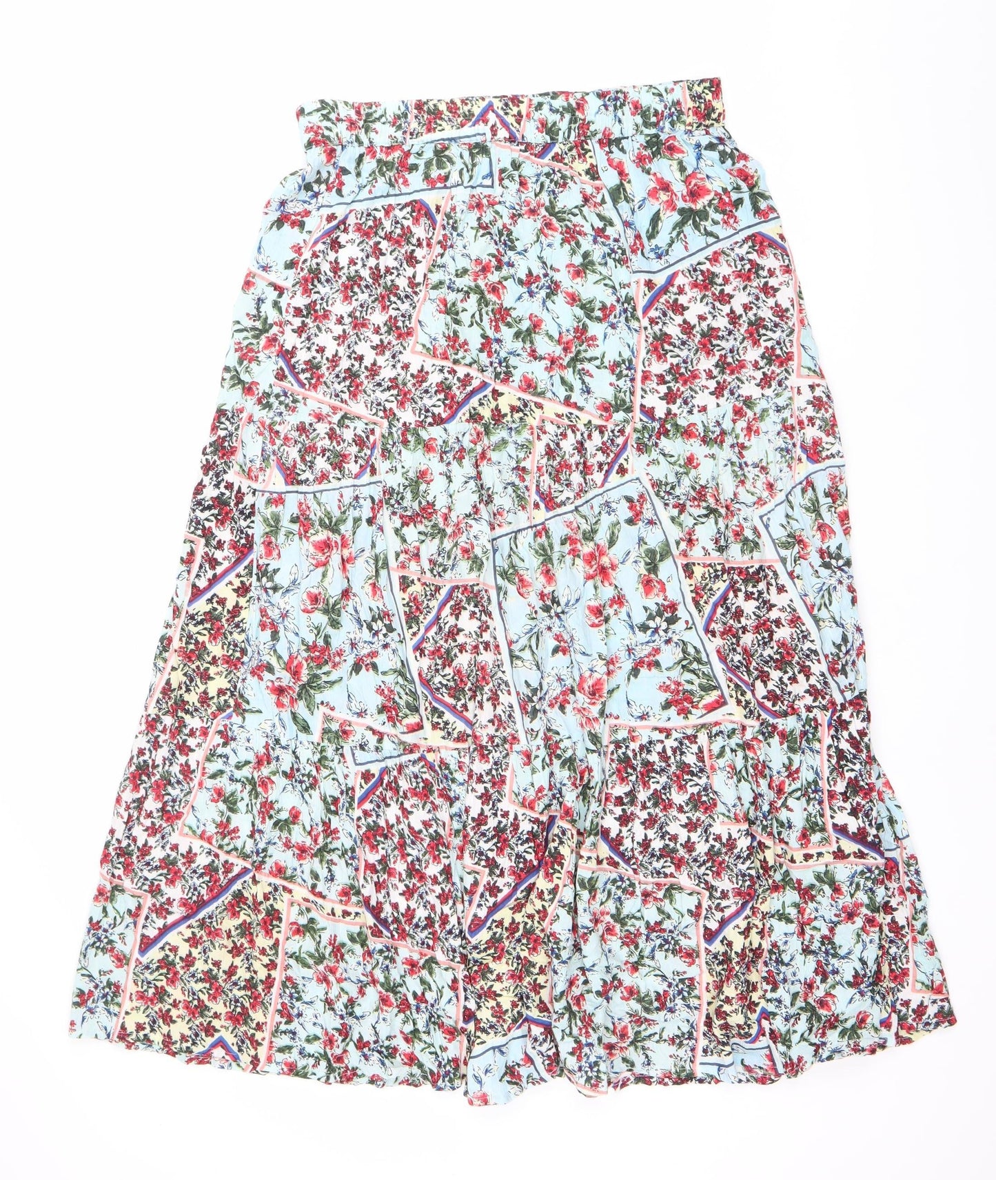 Colton Traders Women’s Multicoloured Floral Midi A-Line Skirt Size 14