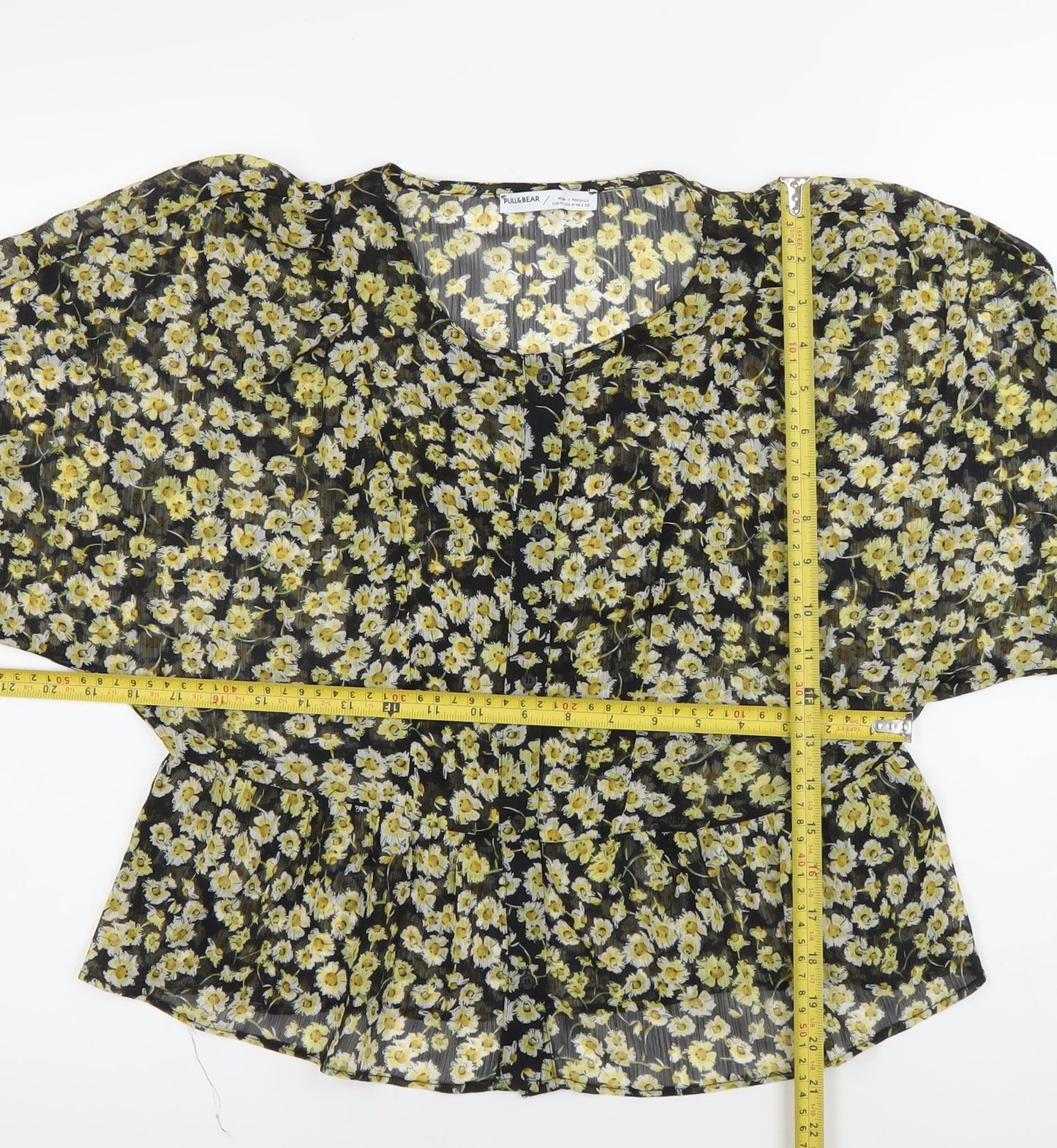 Pull&Bear Women’s Multicoloured Floral Tunic Blouse Size 12
