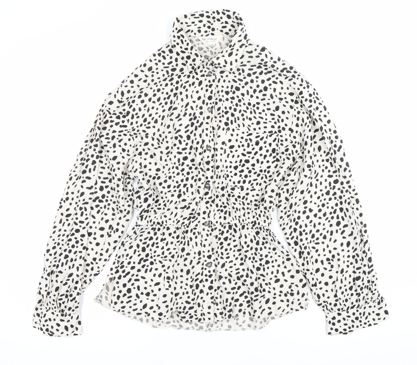 Marks and Spencer Women’s White Animal Print Blouse UK 10