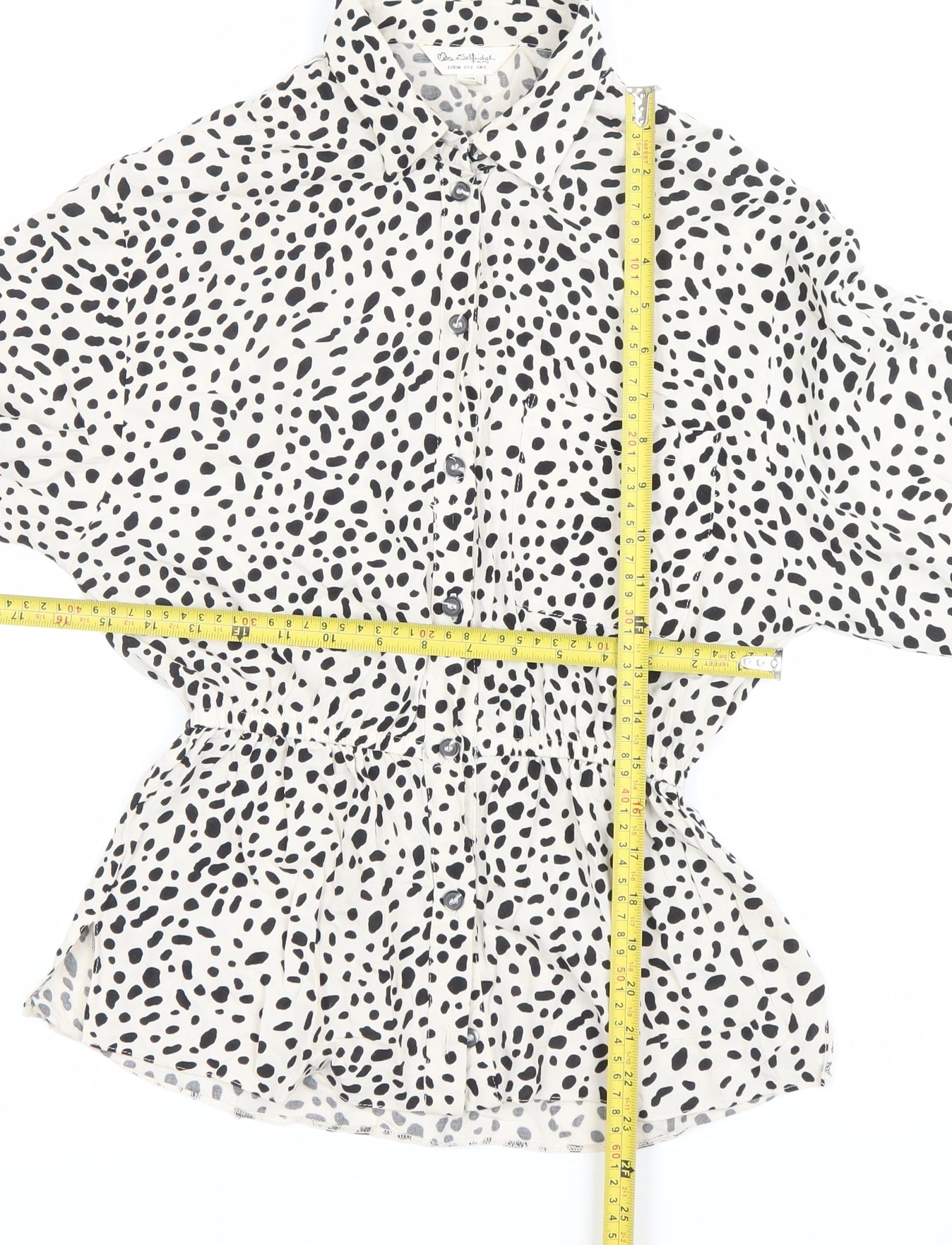 Marks and Spencer Women’s White Animal Print Blouse UK 10