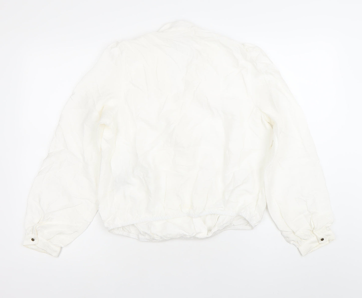 NAF NAF Women’s White Long Sleeve Wrap Blouse Size 12