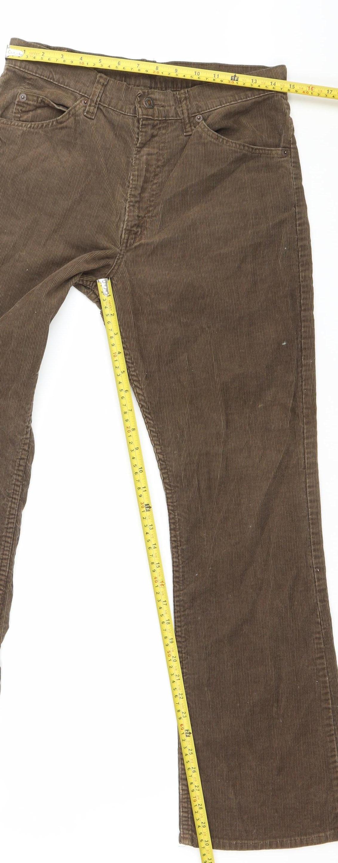 Levi's Men's Brown Corduroy 517 Trousers W31 L32 Straight