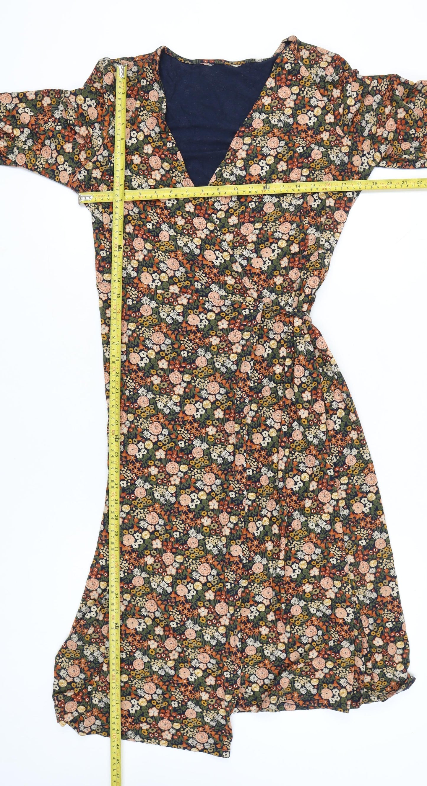 Seasalt Women’s Multicoloured Floral Midi Wrap Dress Size 12