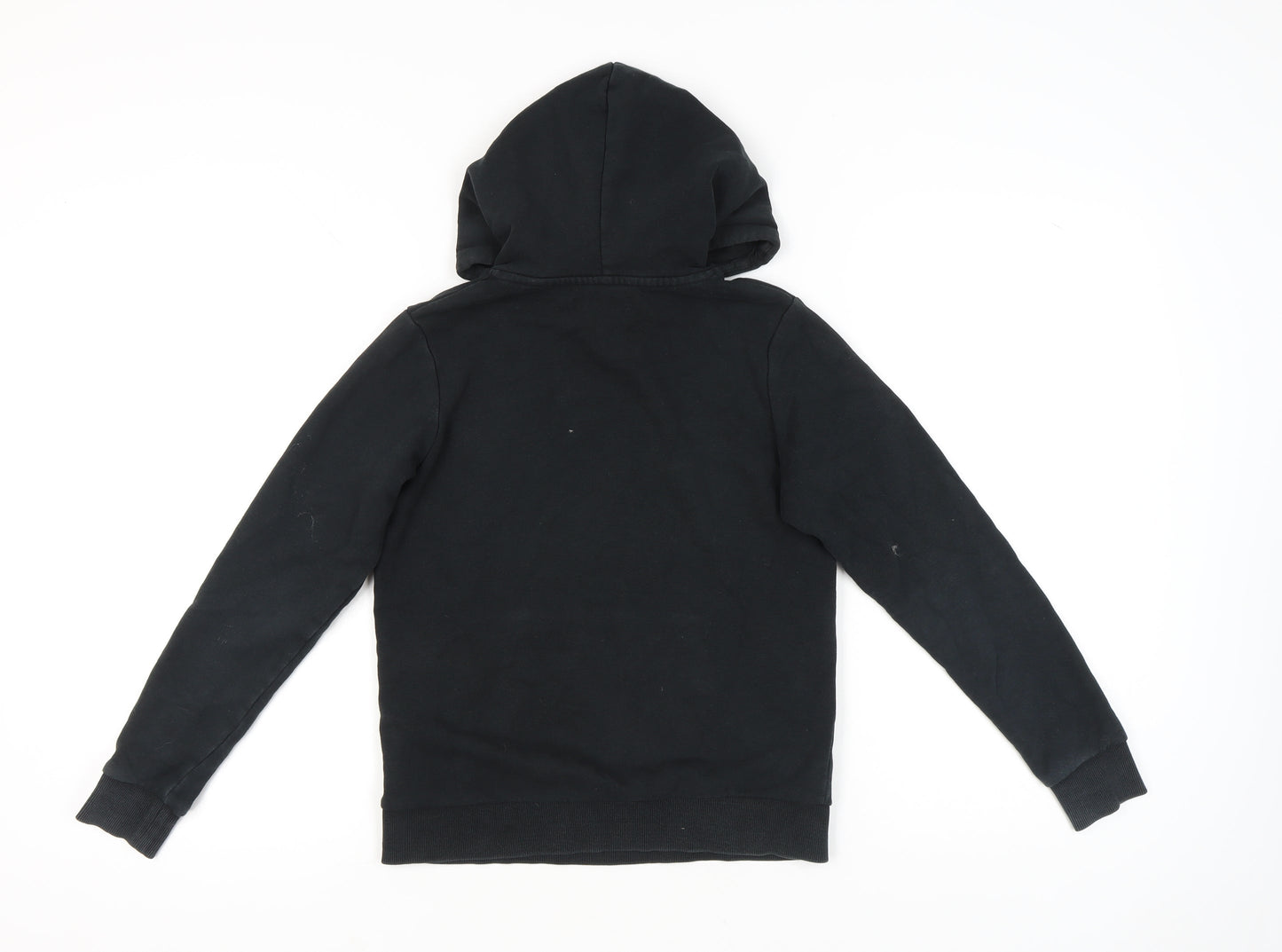 Jack & Jones Boys Black Pullover Hoodie Size 152 Long Sleeve Logo Print