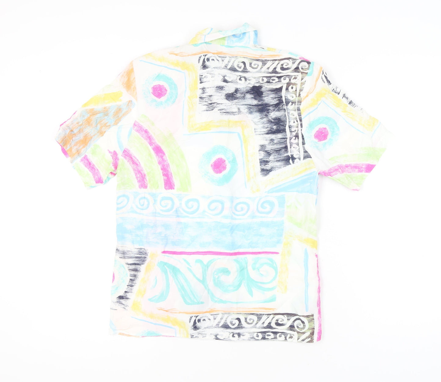 Emerald Womens Multicoloured Retro Button-Up Shirt Size 10