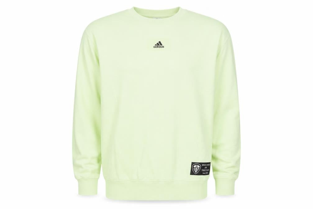 Mens UK S Regular adidas Green Pullover Sweatshirt