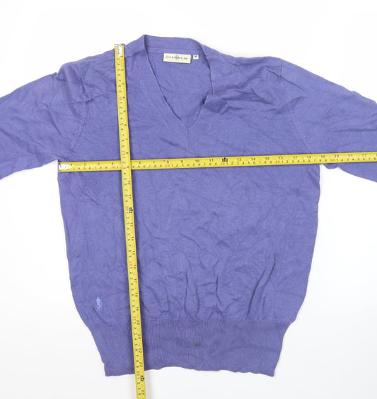 Glenmuir Mens Purple Cotton V-Neck Jumper M Golf Knitwear