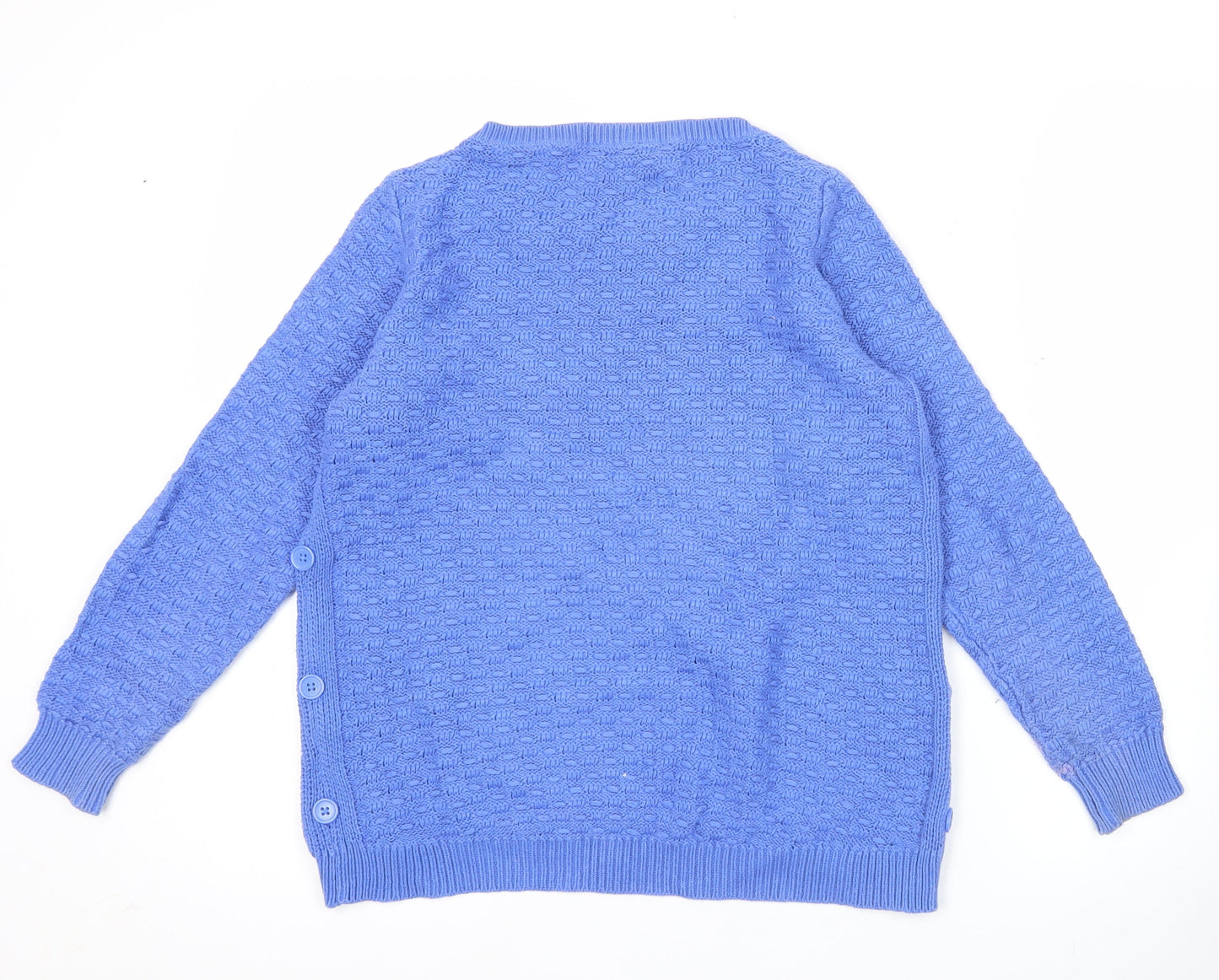 M&Co Women’s Blue Cotton Jumper Size 12 Crew Neck Long Sleeve