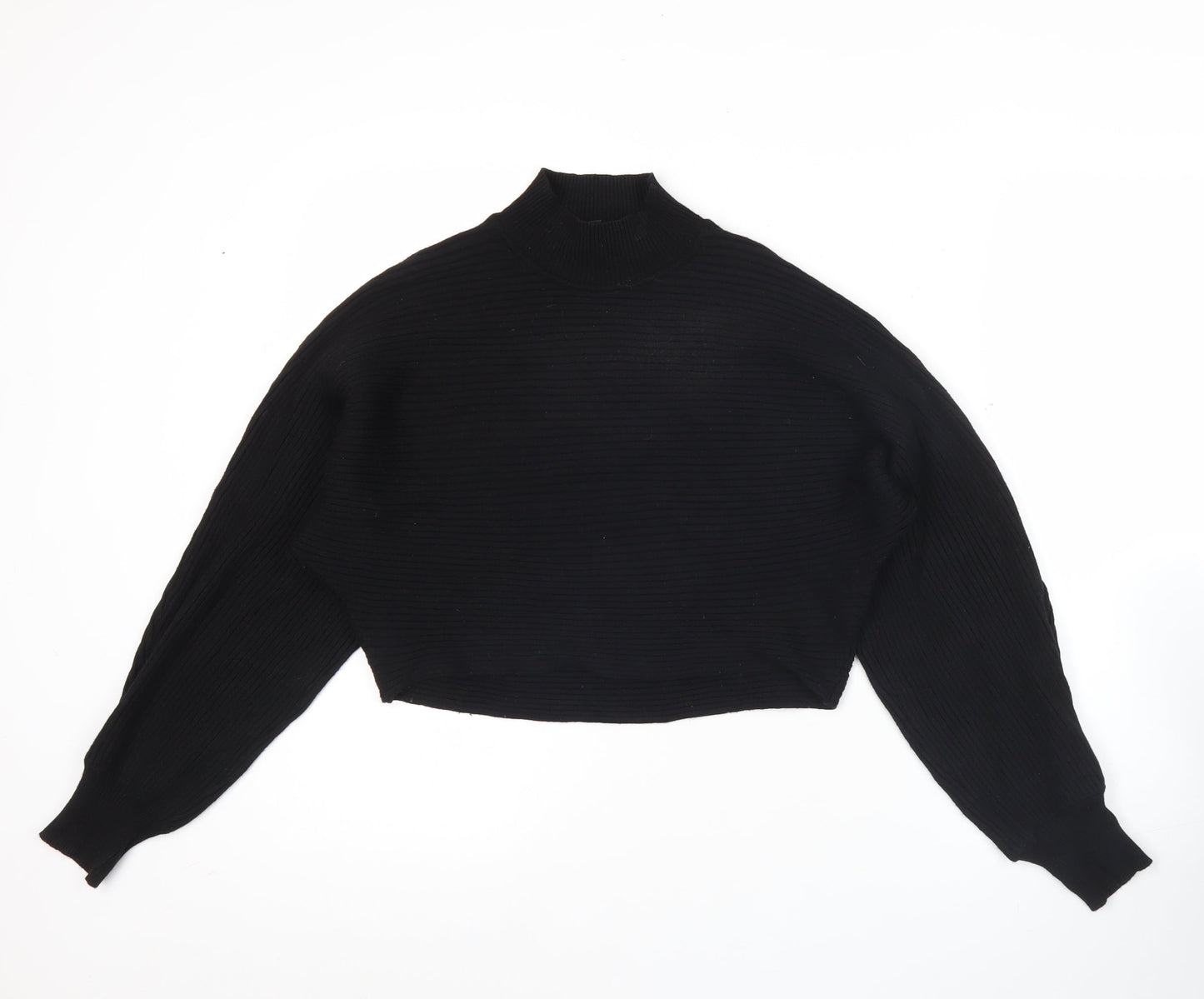 New Look Women’s Black Mock Neck Relaxed Fit Jumper Size S