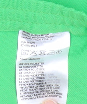 H&M Womens Green Size 12 Straight Leg Polyester Casual Trousers
