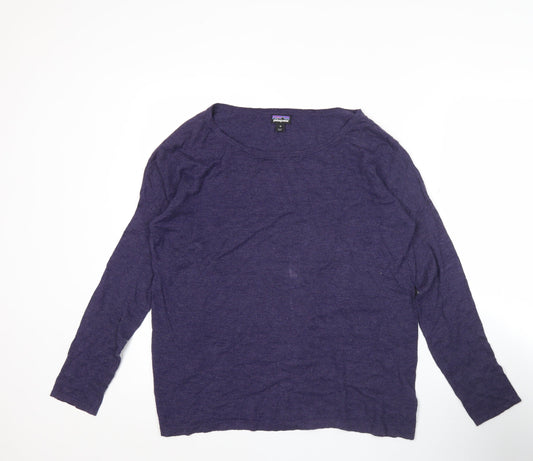Patagonia Mens Purple M Pullover Crew Neck Knit Cotton Jumper