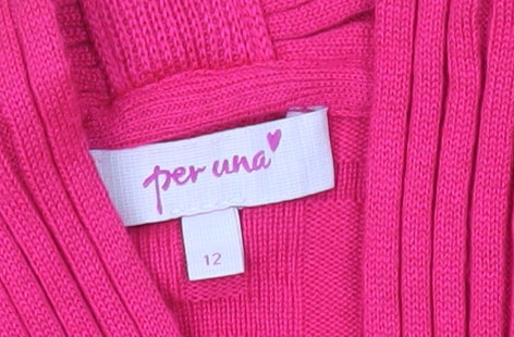 Marks and Spencer Women’s Pink Cardigan Size 12 Acrylic Viscose