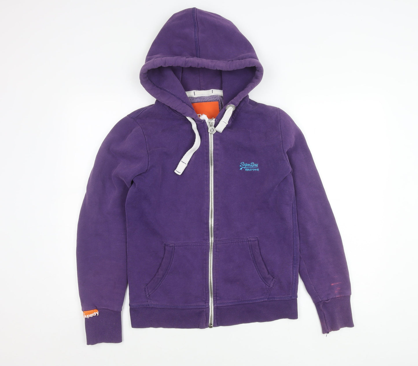 Superdry Women’s Purple Hooded Full Zip Jacket Size L Casual