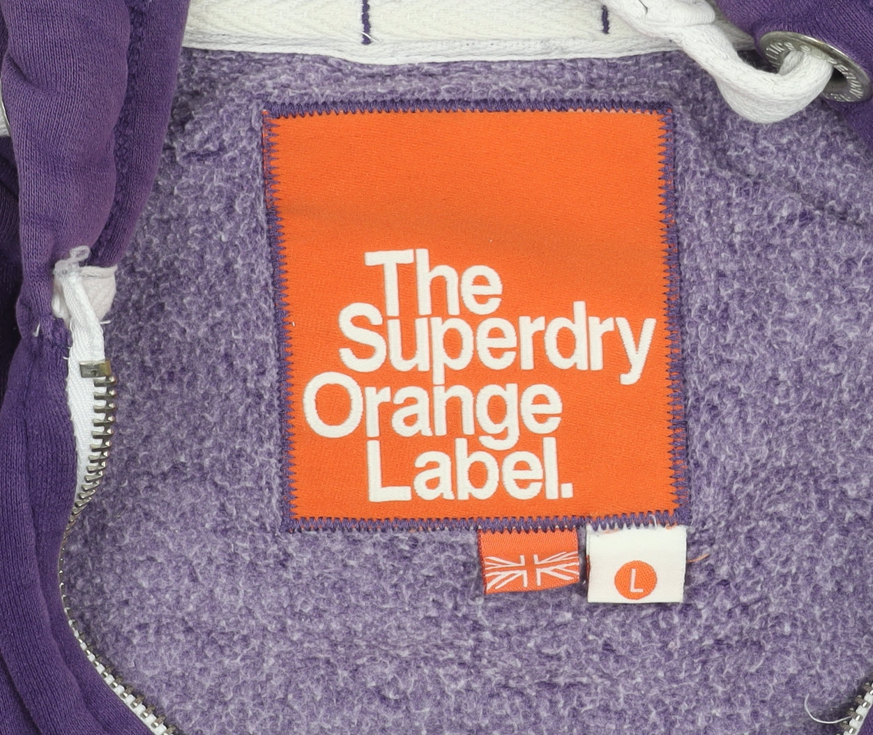 Superdry Women’s Purple Hooded Full Zip Jacket Size L Casual