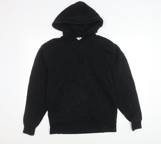 Collusion Men’s Black Pullover Hoodie Size S Cotton Long Sleeve