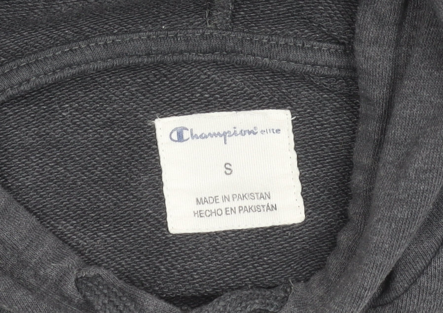 Champion Men’s Grey Pullover Hoodie Small Regular Fit Logo Sportswear