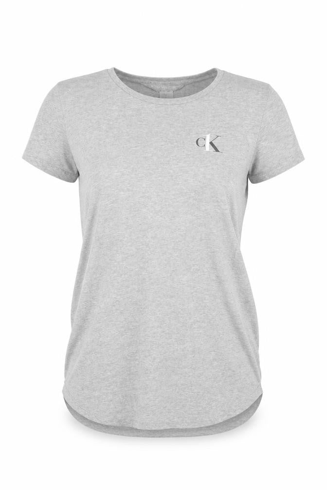 Womens UK Size M Calvin Klein Grey Cotton Blend T-Shirt