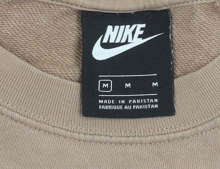 Nike Unisex Brown Medium Pullover Crew Neck Logo Sweatshirt
