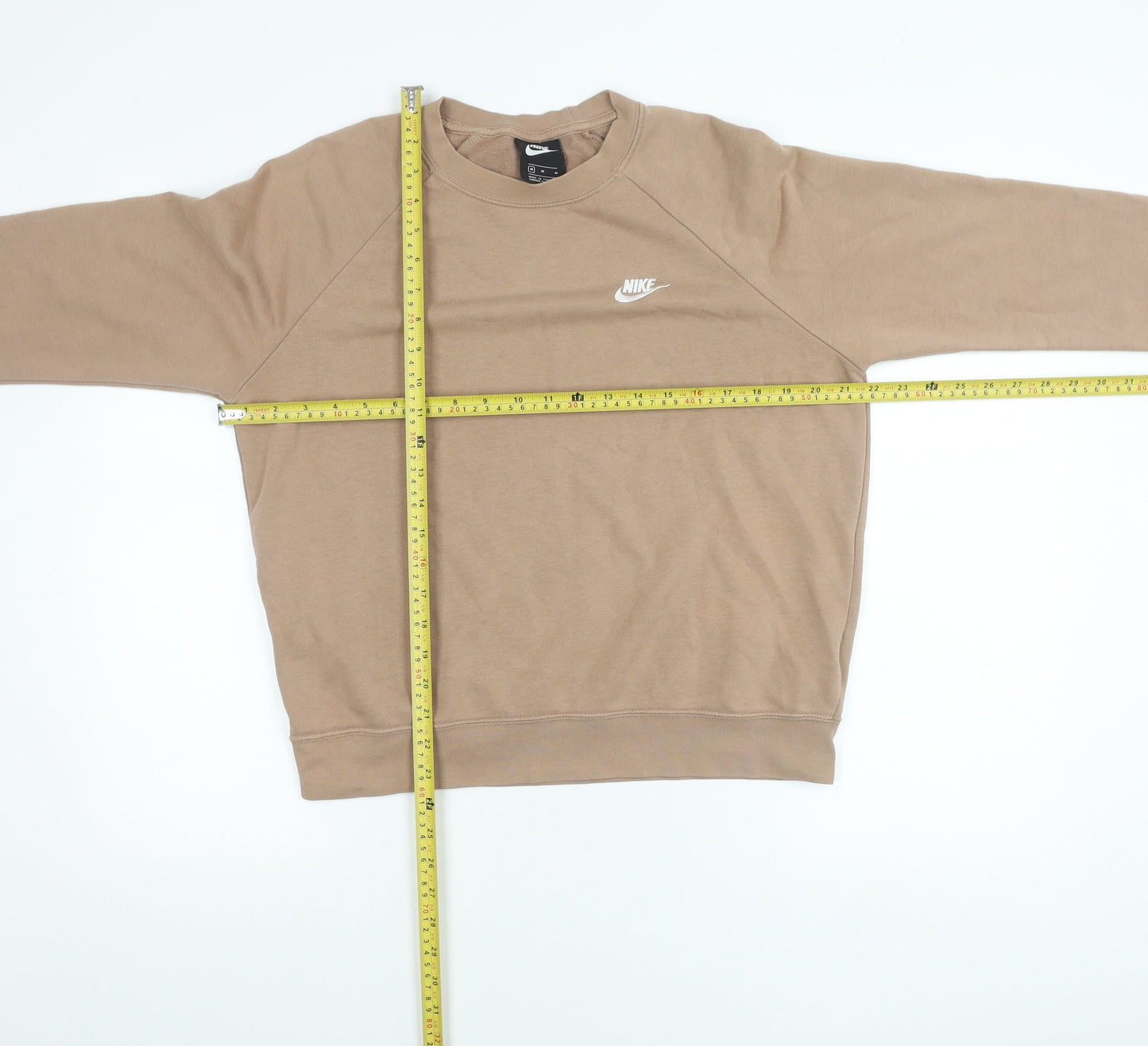 Nike Unisex Brown Medium Pullover Crew Neck Logo Sweatshirt