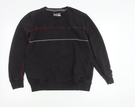 Bare Denim Men's Black L Sweatshirt Pullover Crew Neck Cotton
