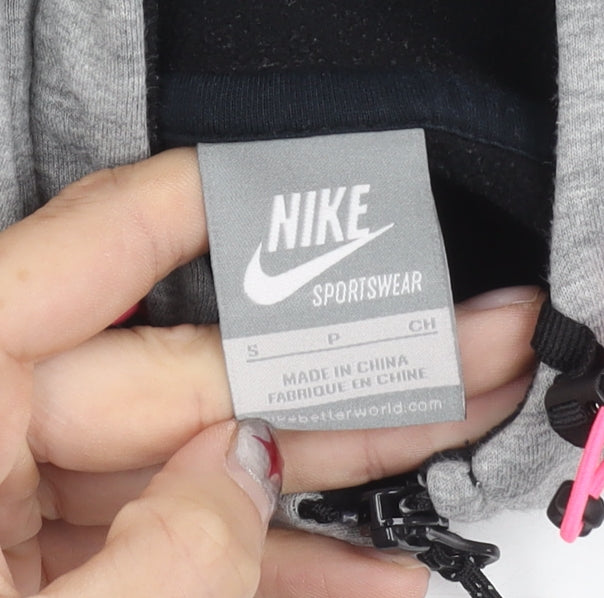 Nike Womens Grey Full Zip Hooded Jacket Size S Sportswear