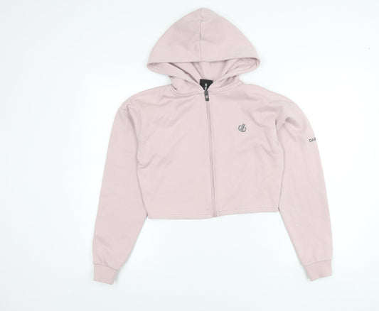 Dare 2B Womens Pink Full Zip Hoodie UK 6 Regular Fit Activewear