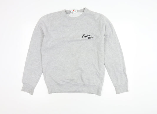 RMDY Men’s Grey Small Crew Neck Logo Sweatshirt Pullover