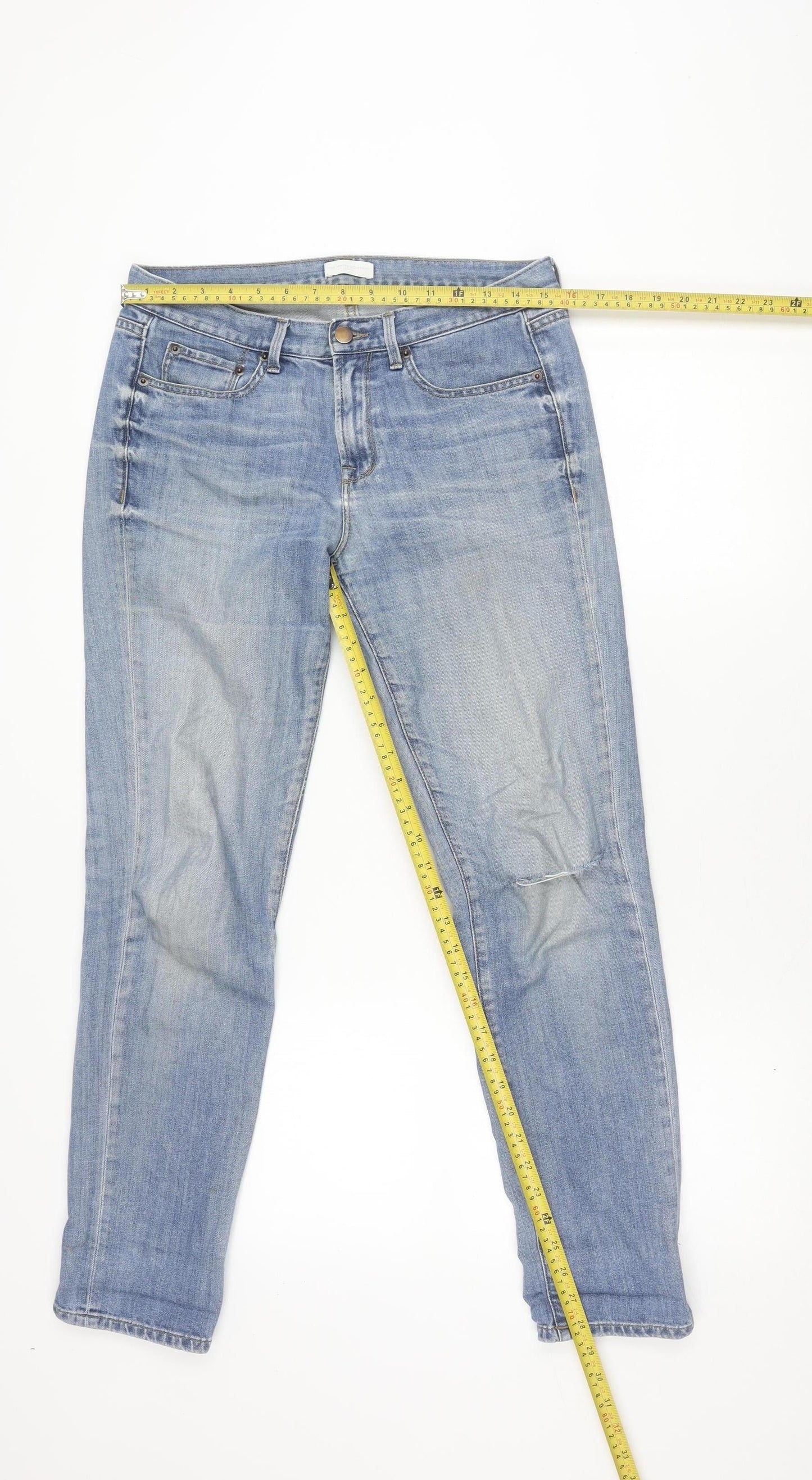 The White Company Womens Blue Skinny Slim Jeans Size 10