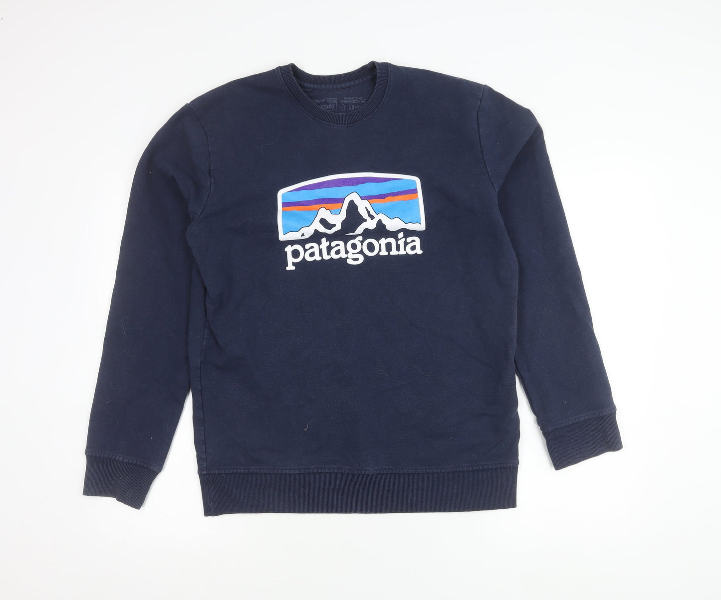 Patagonia Men's Blue Small Logo Pullover Sweatshirt Regular Fit