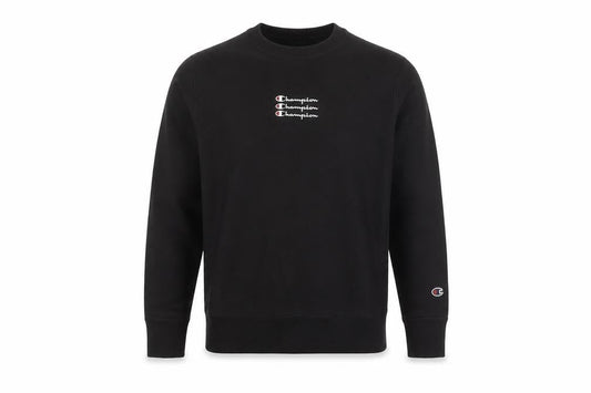 Mens UK S Regular Champion Black Pullover Sweatshirt