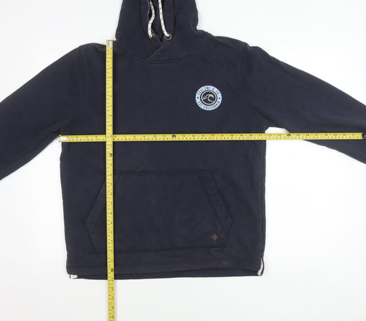SoulCal & Co Womens Navy Hoodie Pullover L Cotton Blend Casual