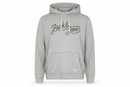 Mens UK XL Regular JACK & JONES Grey Pullover Hoodie