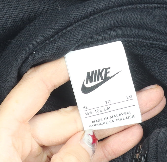 Nike Boys Black Track Jacket 1/4 Zip Fleece XL 14-15 Years Sportswear