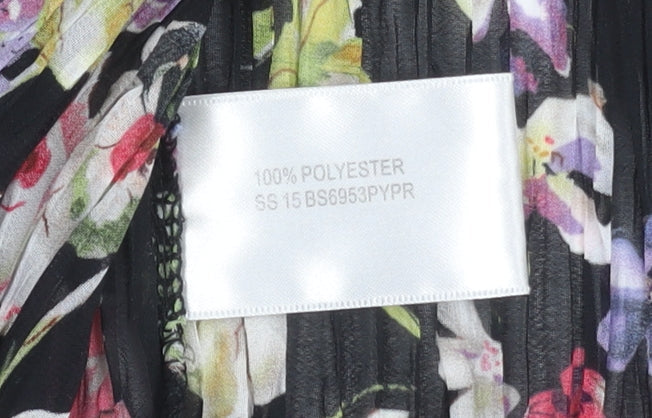 CC Women’s Multicoloured Floral Pleated Blouse Size S
