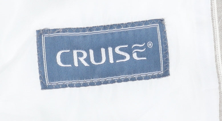 Cruise Men’s Beige Striped Cotton Blazer Jacket 42R XL
