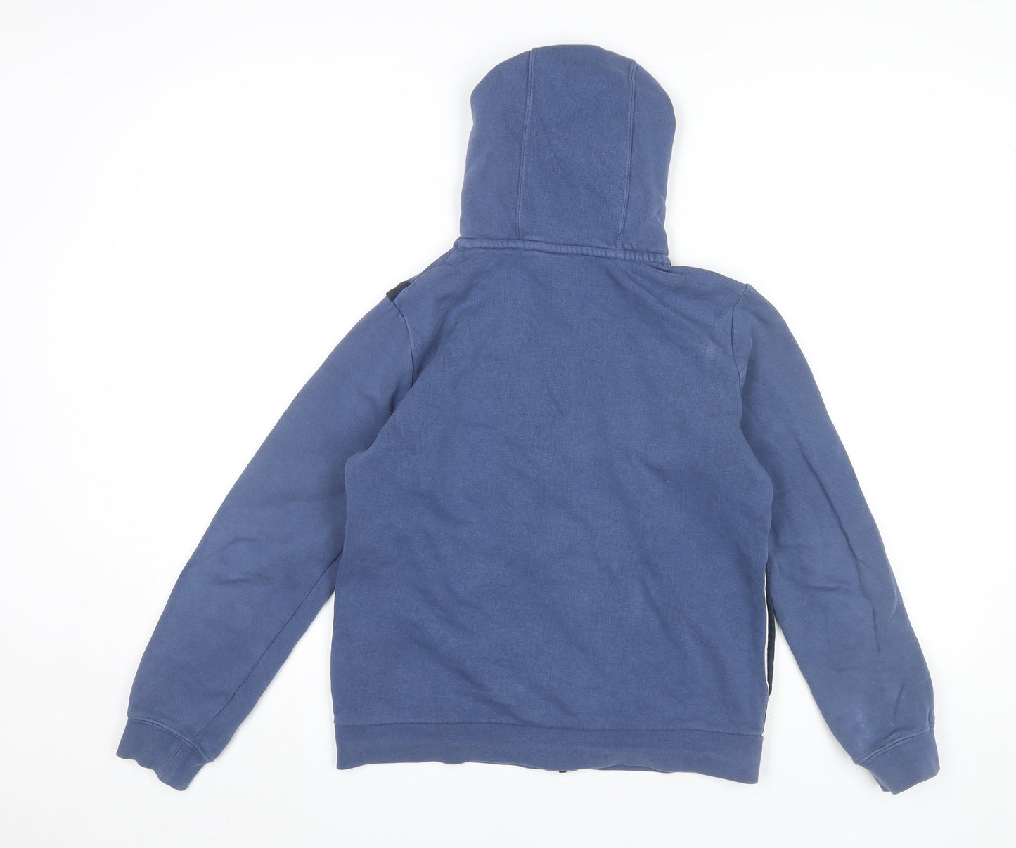 Nike Boys Blue Full Zip Hoodie Size L (147-158cm) Colourblock Casual Wear