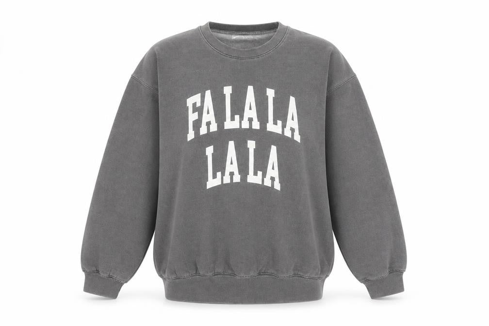 In The Style Womens Grey Christmas Sweatshirt UK 14/16 Crew Neck