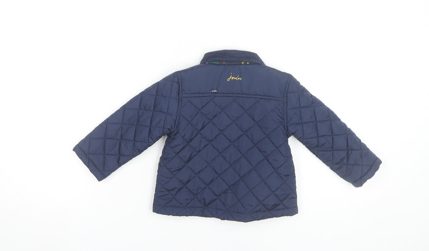 Joules Unisex Baby Blue Quilted Jacket 9-12 Months Polyester Casual