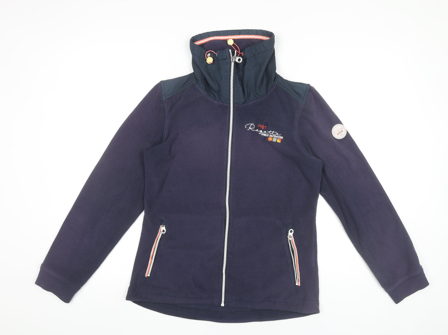 Regatta Womens Blue Fleece Jacket Size 10 Full Zip Outdoor Casual