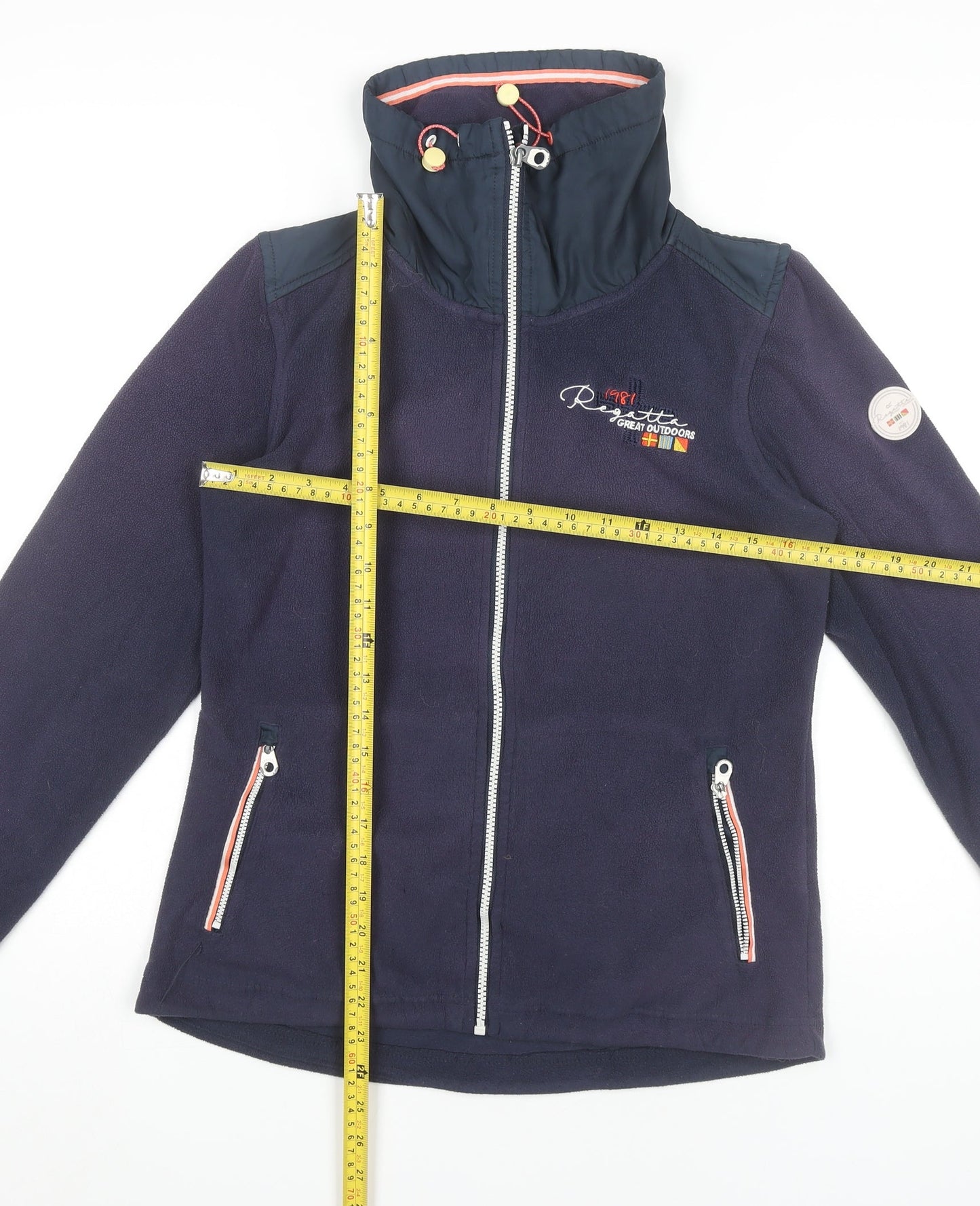 Regatta Womens Blue Fleece Jacket Size 10 Full Zip Outdoor Casual